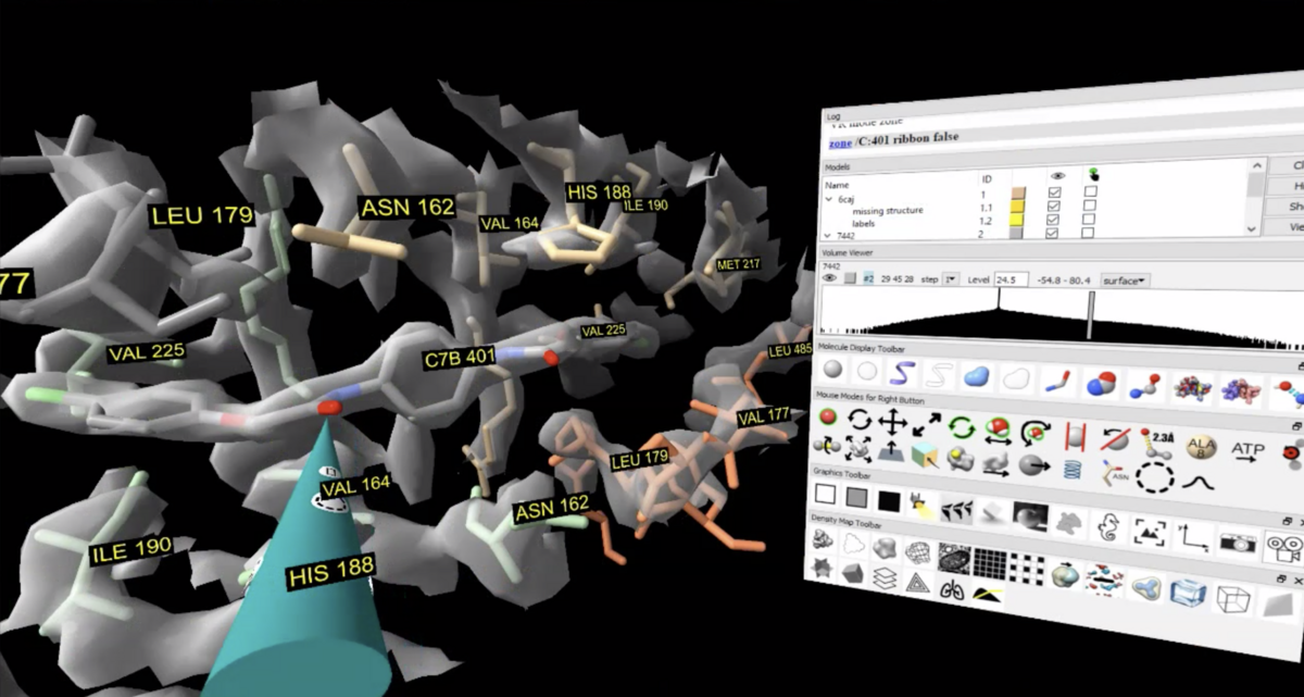 UCSF ChimeraX VR Chemical Structure Display
